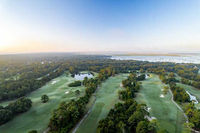 Aerial view from The Amelia River Club.