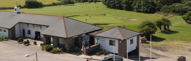 A view of the clubhouse at Grove Golf Club.
