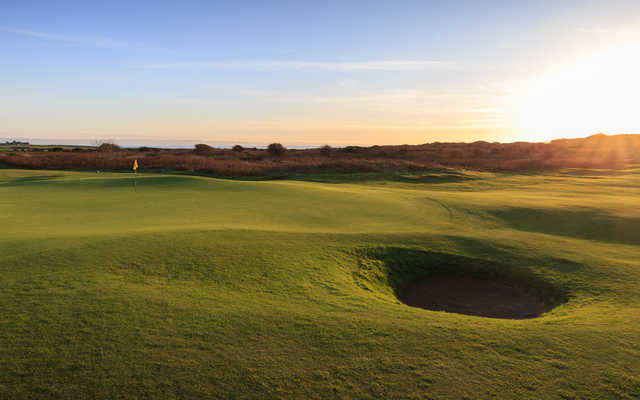 A view of the 16th hole at Pyle and Kenfig Golf Club.