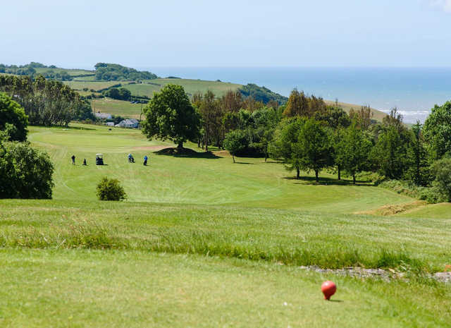 A view from the red tee at Penrhos Golf and Country Club.
