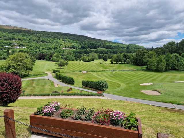 A view of a fairway at Vale of Llangollen Golf Club.