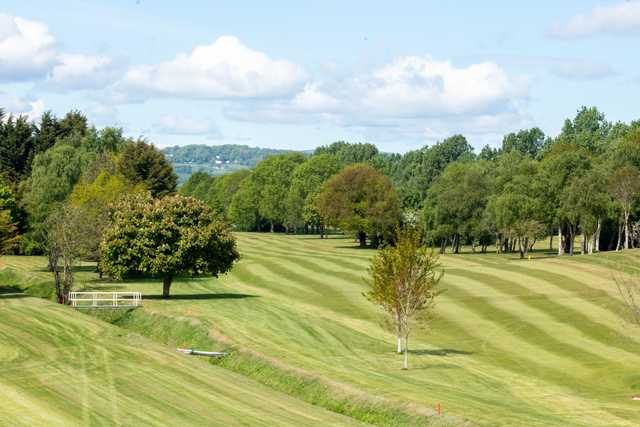 A view of a fairway at Old Padeswood Golf Club.