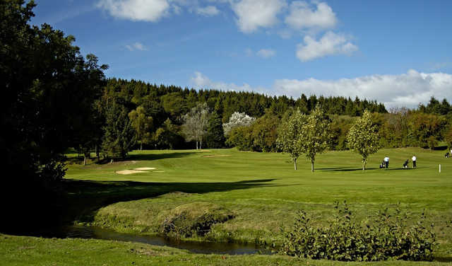 A view of hole #16 at Builth Wells Golf Club.