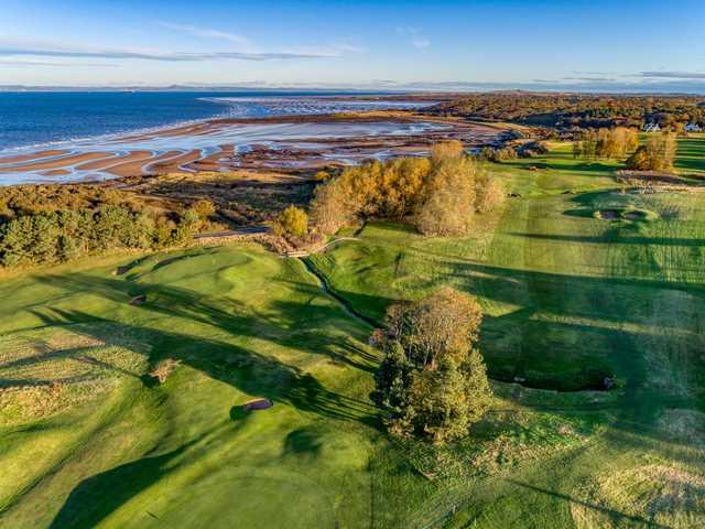 Aerial view from Longniddry Golf Club.