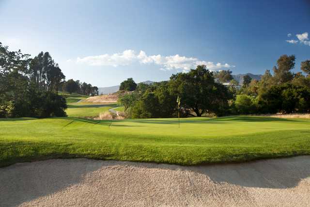 Looking back from a green at Ojai Valley Inn.