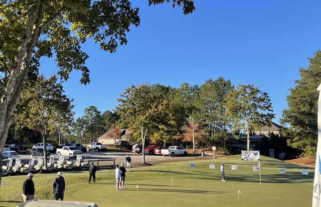 View of the putting green at Bear Creek Golf Club.