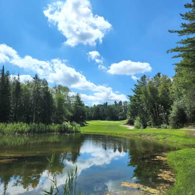 View of the 8th green from the North Course at Foxbridge Golf Club.