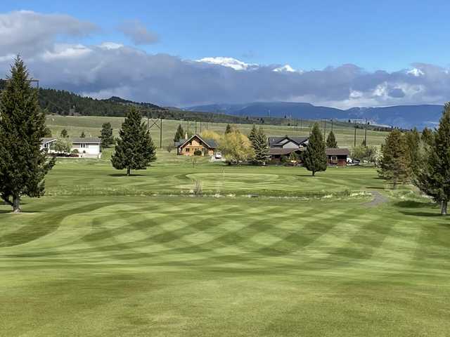 View from a fairway at Fairmont Hot Springs Resort.