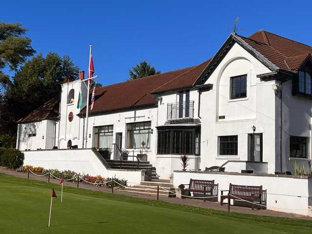 View of the clubhouse at St. Mellons Golf Club.