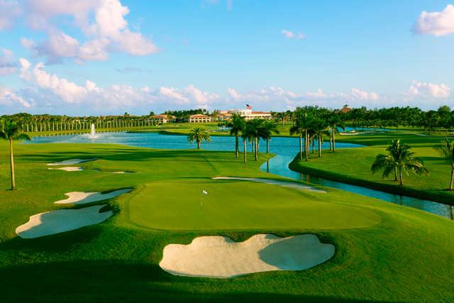 Looking back from the 10th green at Trump National Doral Miami - Blue Monster Course