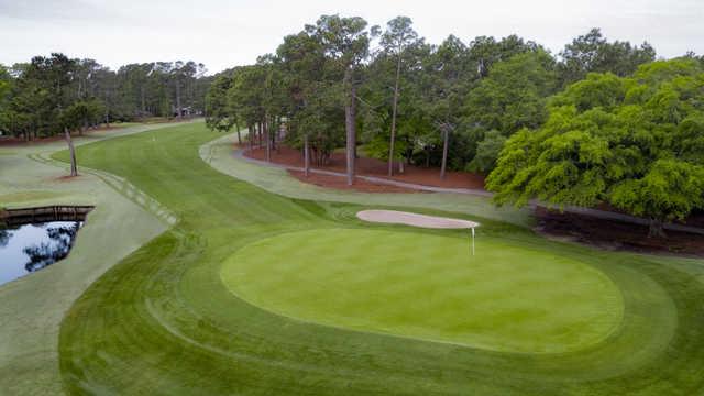 Aerial view of the 5th green at Litchfield Country Club.