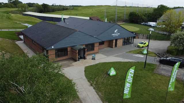 View of the clubhouse at London Airlinks Golf Course.