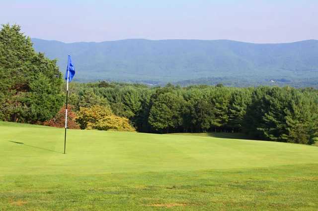 A view of a green at Boutetourt Golf & Swim Club