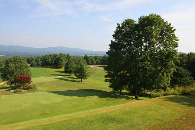 A view of the practice putting green at Boutetourt Golf & Swim Club