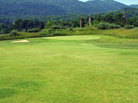 A view of the 15th green at Raven Rock Golf Course