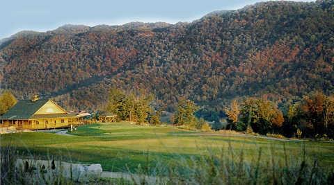 A view of the clubhouse at Raven Rock Golf Course