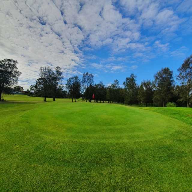 View of a green at Beresfield Golf Course.