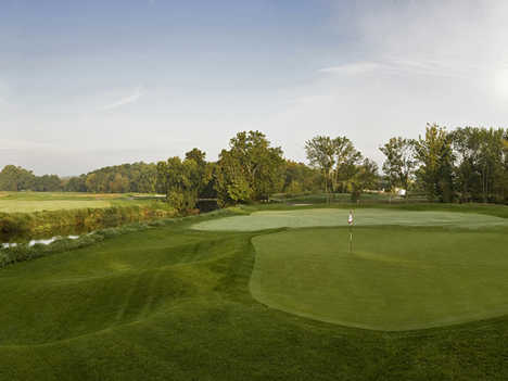 A view of the 1st green from White Clay Creek Country Club at Delaware Park