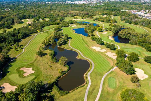 Aerial view from George W Dunne National Golf Course.