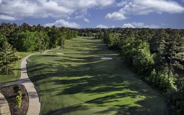 Aerial view of the 13th green at Tempest Golf Club.
