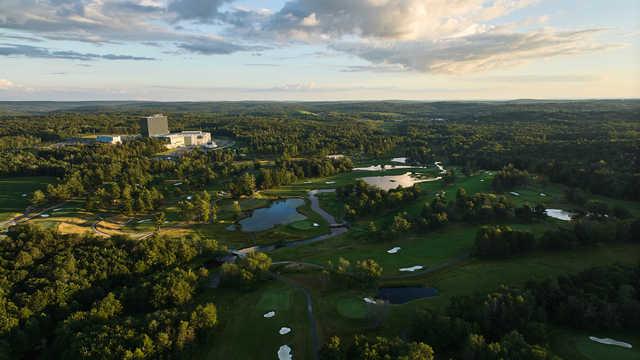 Aerial view from Monster Golf Club at Resorts World Catskills.