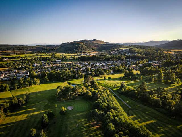 Aerial view from Callander Golf Club.