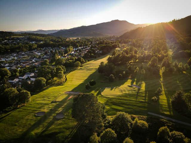 Aerial view from Callander Golf Club.