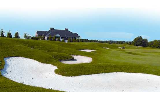 A view of the clubhouse at Laurel Hill Golf Club