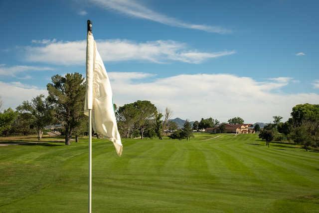 Looking back from a green at Prescott Golf Club.