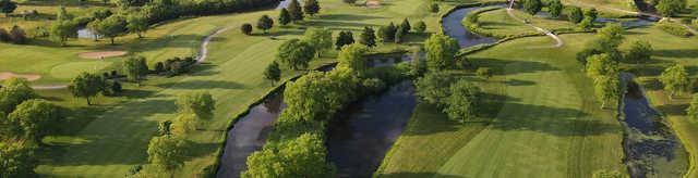 Aerial view from Blackberry Oaks Golf Club.