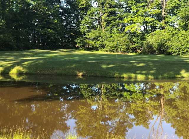 View of a green at Oak Tree Golf Club.