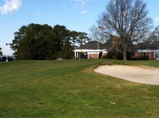 A view of the clubhouse at Newport Bay at Ocean City Golf Club
