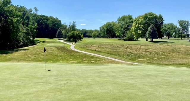 Looking back from a green at Deer Park Golf Club.