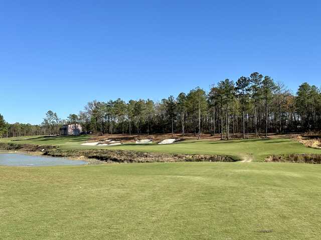 View of the 18th hole from Broomsedge Golf Club.