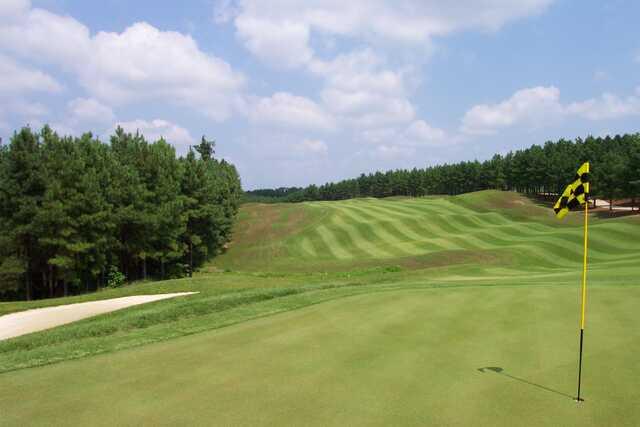 Looking back from a green at The Golf Club at Mattaponi Springs.