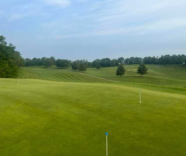 View from the putting green at Auburn Hills Golf Club.