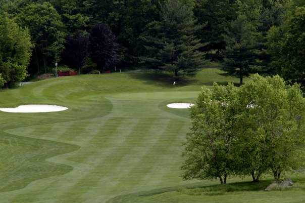 A view of green and fairway #14 at Redgate Golf Course