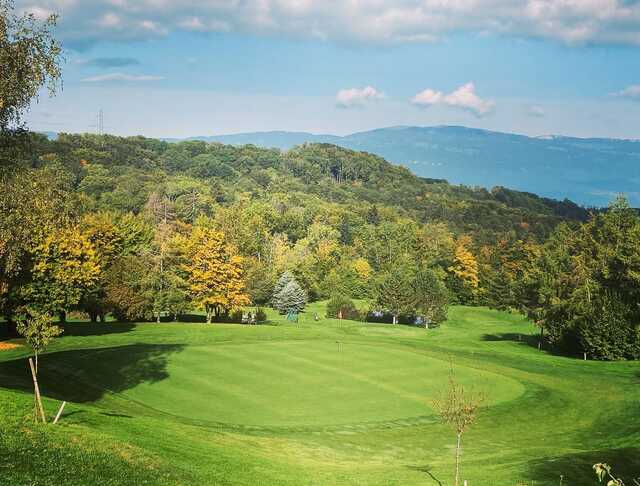 View of a green from Domaine du Bresil Golf Club.
