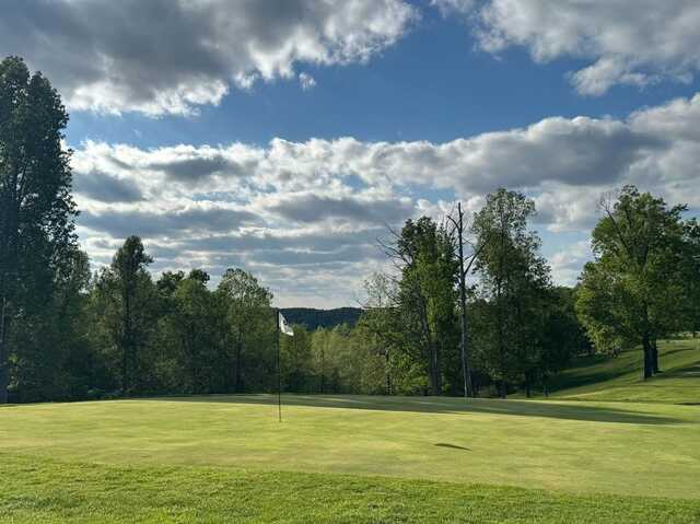 View from a green at Diamond Links Golf Club.