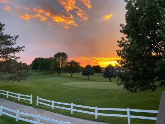 View of the 9th green from Broken Bow Golf Club.