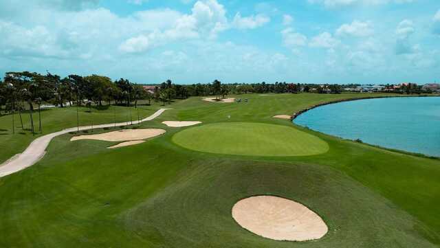 View of a green from La Estancia Golf Course.