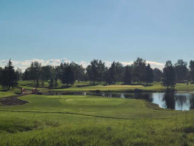 View from the 13th tee box at Olds Golf Club.