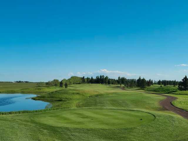 View from the 11th tee box at Olds Golf Club.