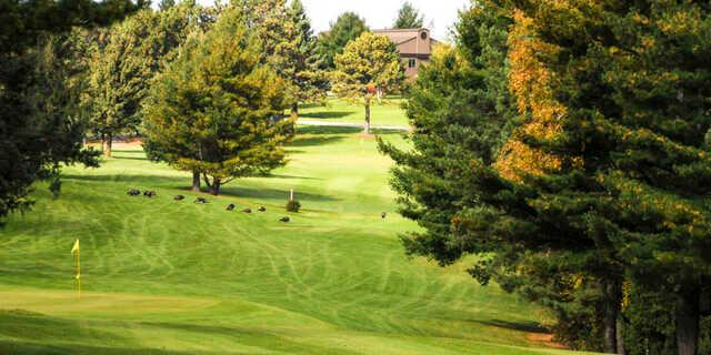 View of a green from Mount Frontenac Golf Course.
