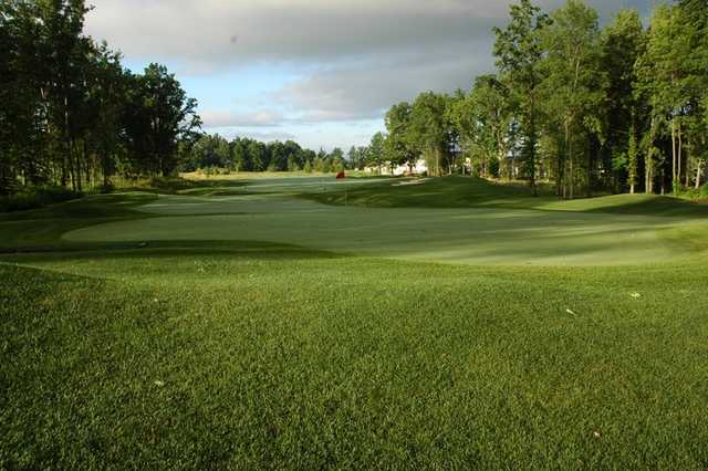 A view of s green and a fairway at Grey Hawk Golf Club