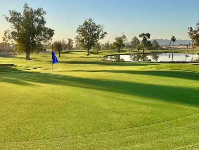 View from the 9th green at Rivers Edge Golf Course.