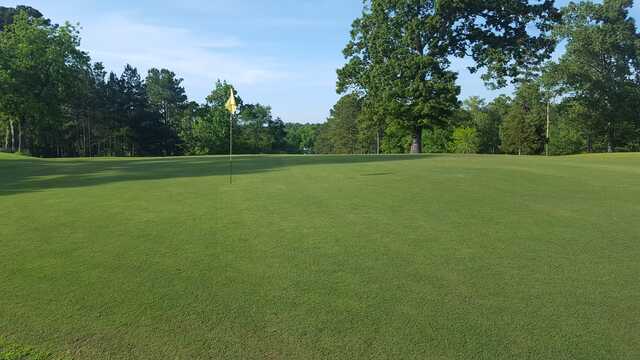 A view of a hole at Knolls Country Club.