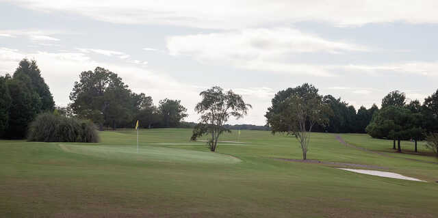 A view of two greens at Troy Country Club.