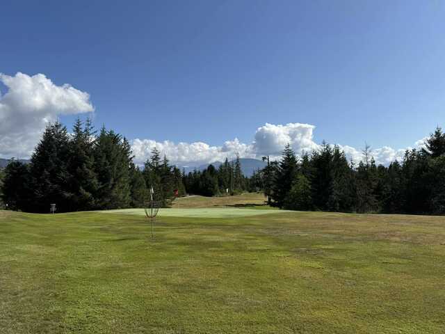 A sunny day view from Muskeg Meadows Golf Course.