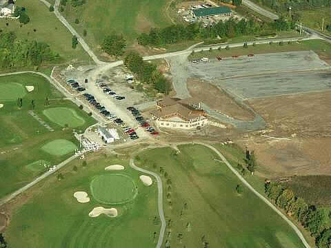 Aerial view of the clubhouse at Lima Golf & Country Club